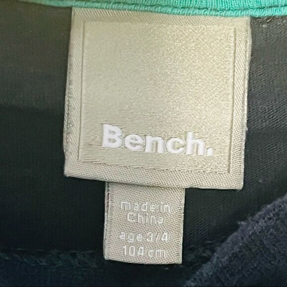 Bench kids long sleeve tee shirt in navy blue size 3-4 (104 cm) - Picture 8 of 9